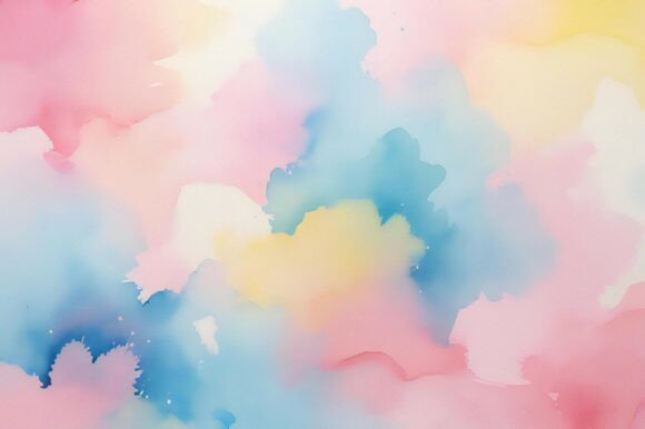A Colorful Cloud in a White Background
