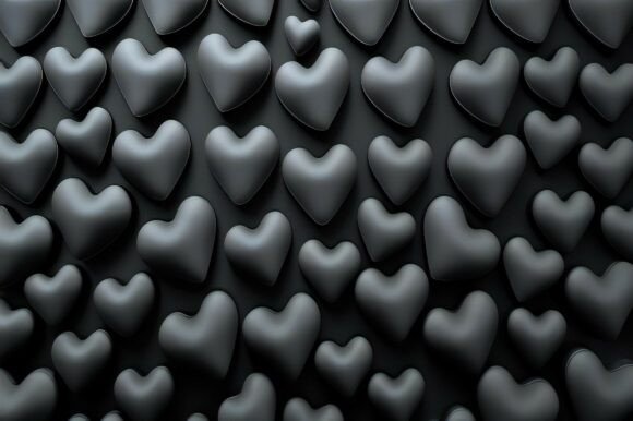A Group of Black Hearts