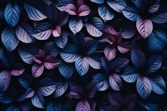 A Group of Purple and Blue Leaves: A Versatile Design Resource for Modern Creators