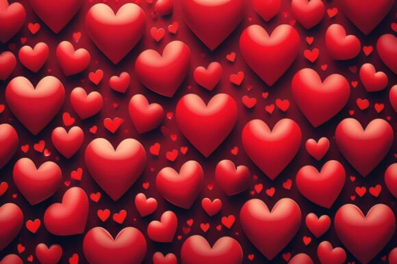 A Group of Red Hearts: A Versatile Background for Creative Projects