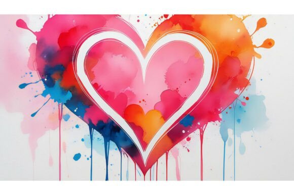 A Heart Painted with Paint: Elevating Creative Projects with a Stunning Background Image