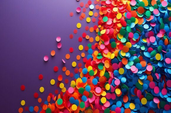 A Pile of Colorful Confetti: A Versatile Background for Creative Projects