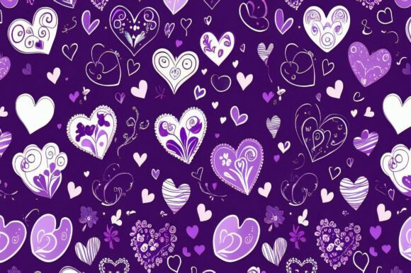 A Purple and White Heart Pattern for Creative Expression
