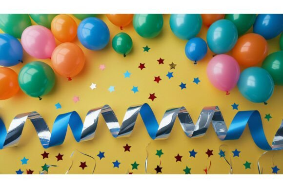 A Streamer and Balloons: A Creative Canvas for Digital Design