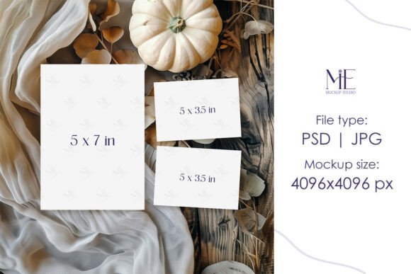 Baby Shower Invitation Cards Set Fall