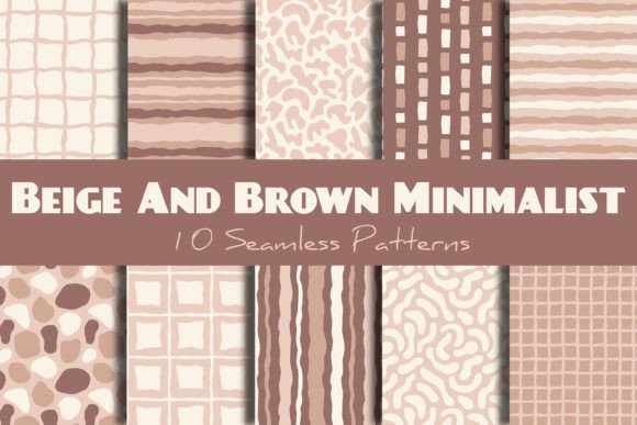 Beige Brown Minimalist Seamless Patterns