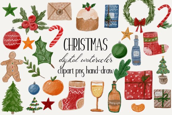 Christmas Clipart Hand Drawn PNG