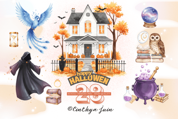 Cute Halloween Clipart Bundle