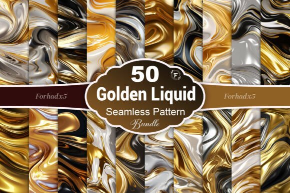 Gold Liquid Seamless Pattern: A Touch of Luxury for Your Creative Projects