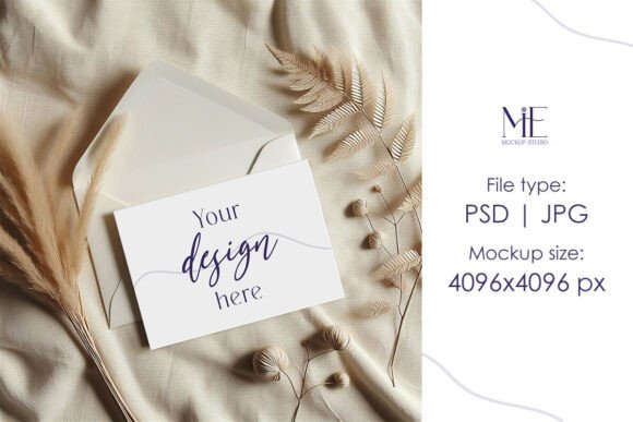 Greeting Card Mockup Boho Invitation PSD: A Creative Tool for Designers