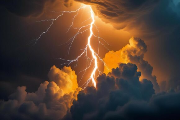 Lightning of Lightning Striking: A Powerful Background for Creative Projects