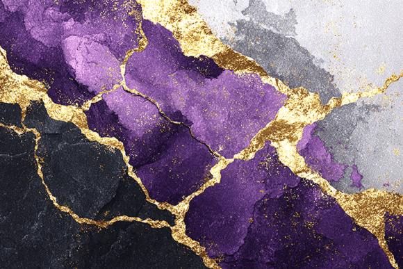 Purple Black Marble with Gold Veins: A Luxurious Design Element