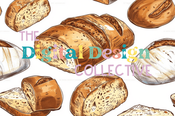 Seamless Sourdough Bread Digital Paper: A Creative Resource for All Your Projects